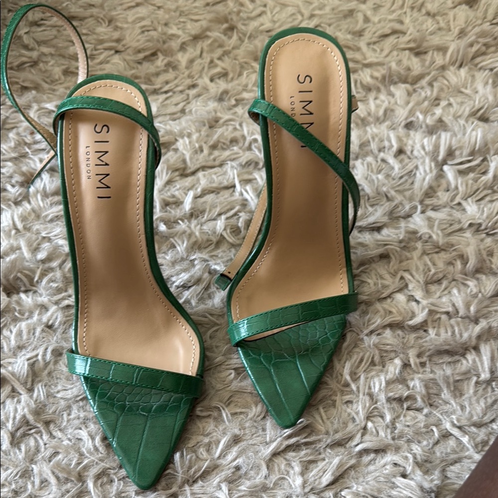 Green Strappy Heels